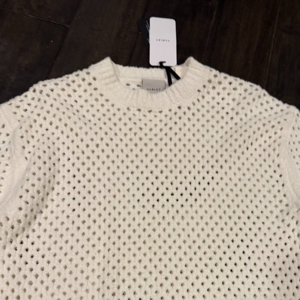 NWT Varley Grady Boucle Knit Sweater Cream - Picture 7 of 11